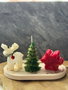 Aberto Design Christmas Candle Set2 Multicolor